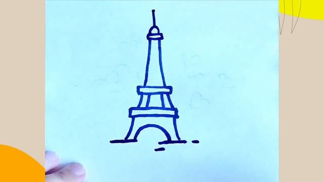 Как нарисовать Эйфелеву башню из Парижа