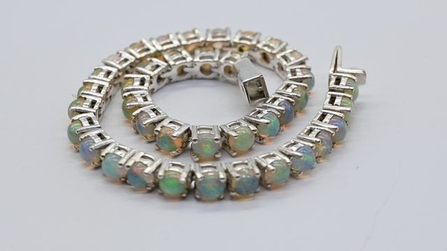 Браслет С925 с опалом 4мм, 18см, 12,6г Арт: с511003