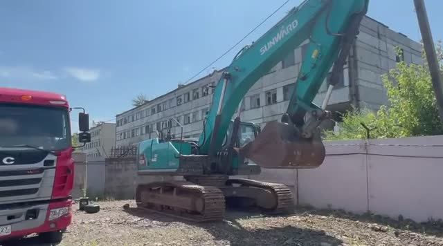 Обзор б/у гусеничного экскаватора Sunward SWE335F, 2022 г.в., 8405 м.ч., Хабаровск