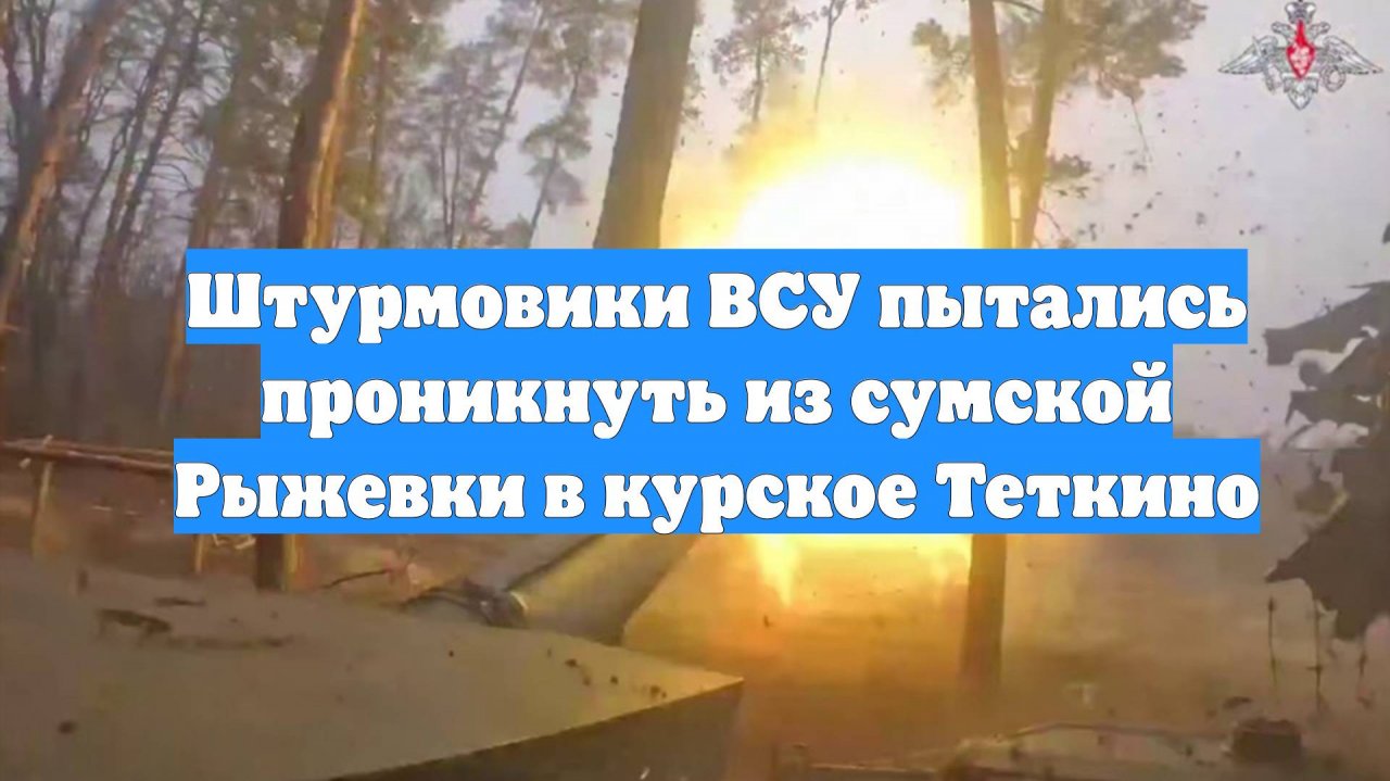 Штурмовики ВСУ пытались проникнуть из сумской Рыжевки в курское Теткино