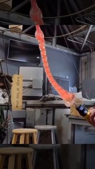 Увлекательный процесс скручивания стекла в пруты