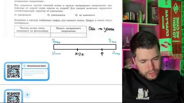 При исследовании зависимости кинетической энергии фотоэлектронов от частоты падающего света - №20937