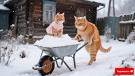 Котики и зима