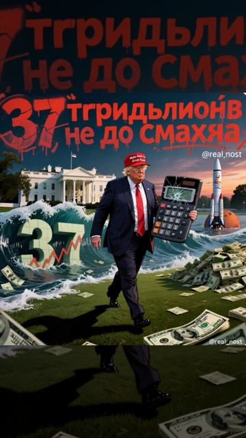 37 триллионов не до смеха: как Трамп сокращал долг, не касаясь калькулятора.