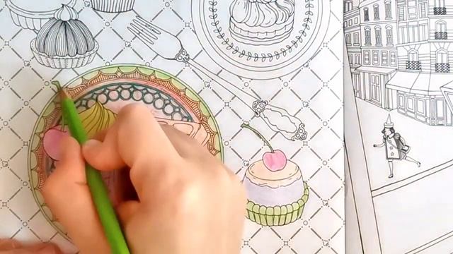 Раскрашиваем десерты Антистресс раскраска