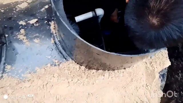 Септик для маленькой семьи из трёх человек с компрессором в отдельном отсеке