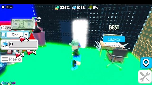 Играю в : Симулятор Ютуба Z / Перерождение на 3 этаже / Roblox /