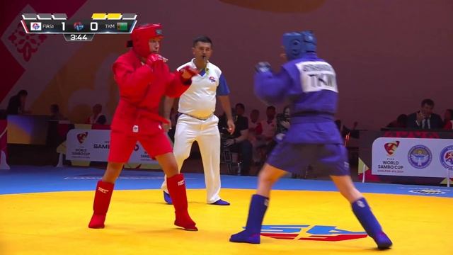 LOTKOVA (FIAS 1) vs ABDYRAHMANOVA (TKM). World SAMBO Cup Cholpon-Ata 2024