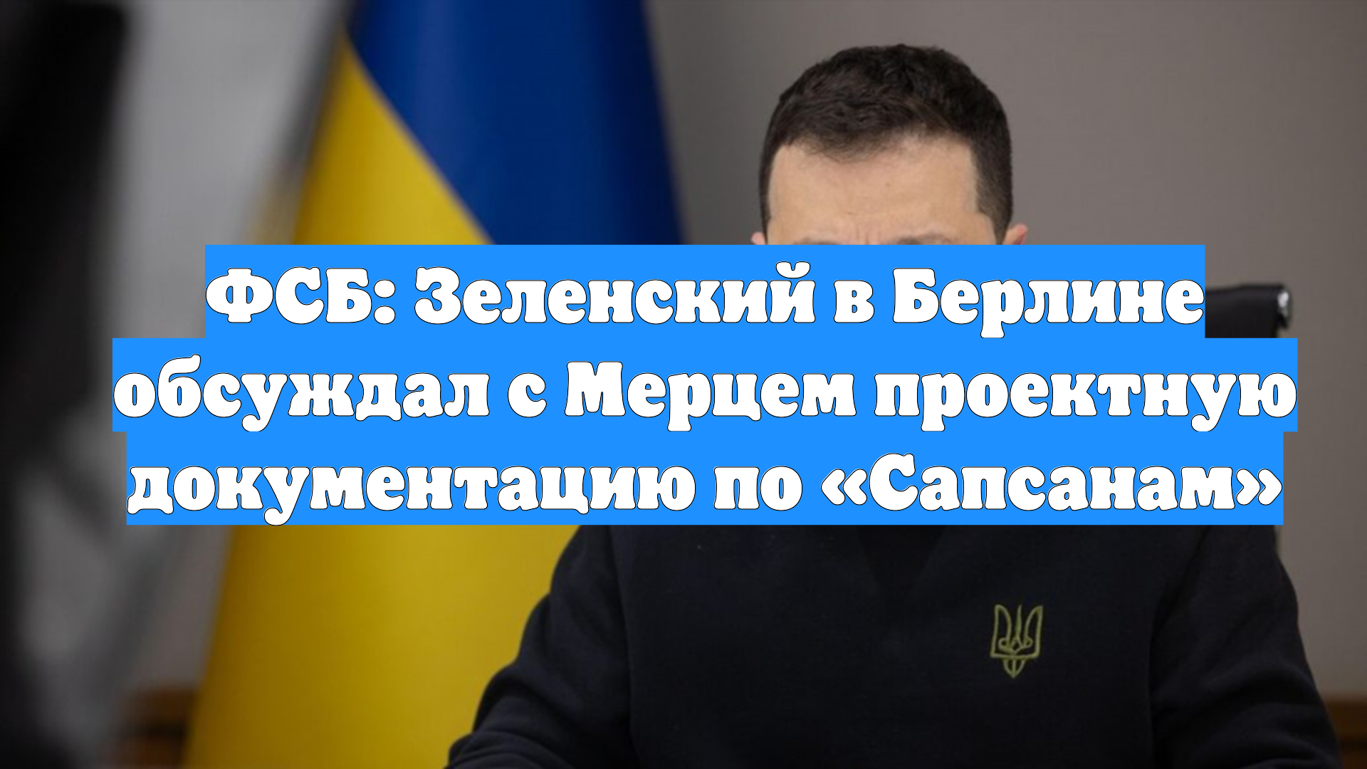 ФСБ: Зеленский в Берлине обсуждал с Мерцем проектную документацию по «Сапсанам»
