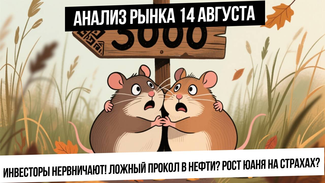 Анализ рынка 14 августа. Инвесторы нервничают. нефть, газ, металлы, юань, доллар, акции!