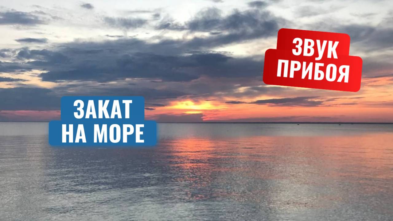 🌅 Умиротворяющий прибой Обского моря на закате | Видео для отдыха и хорошего сна 🌊 #прибой #закат
