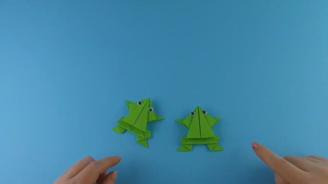 Прыгающая лягушка оригами из бумаги! Поделки своими руками!