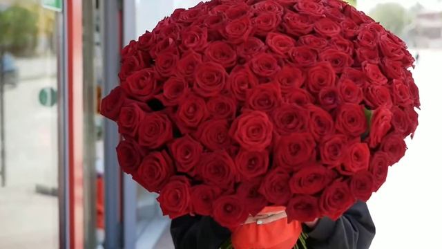 Букет из 101 розы, доставка цветов в Ростове-на-Дону