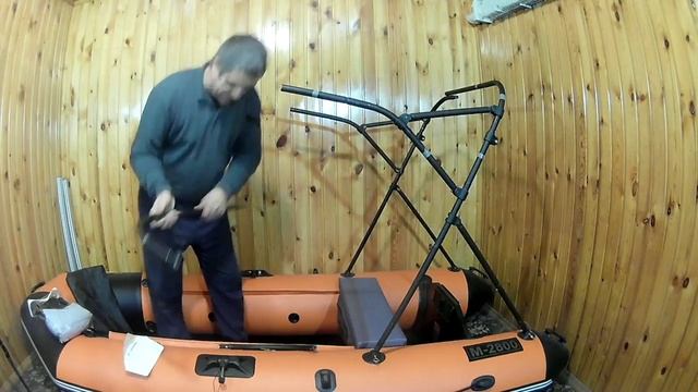 ТЕНТ от солнца и дождя на лодку ПВХ своими руками.