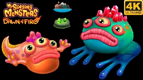 Лягашка - Юная/Взрослая Все Песни и Анимации (My Singing Monsters Dawn Of Fire)