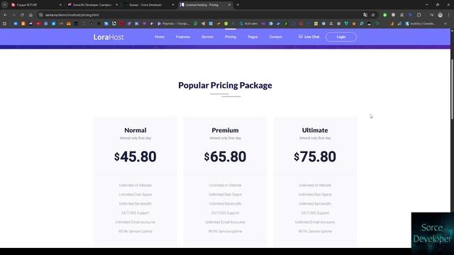 Шаблон Lorahost 2025 – скачайте бесплатно