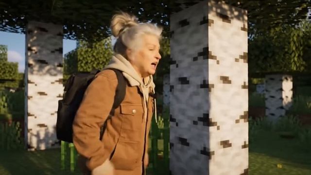 ИИ бабуля в майкрафте