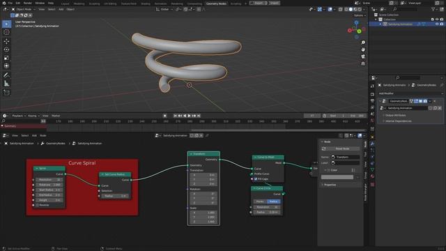 580249-04 - Creating The Curve Profile - Blender 3D Create Satisfying Animations With Geometry Nodes