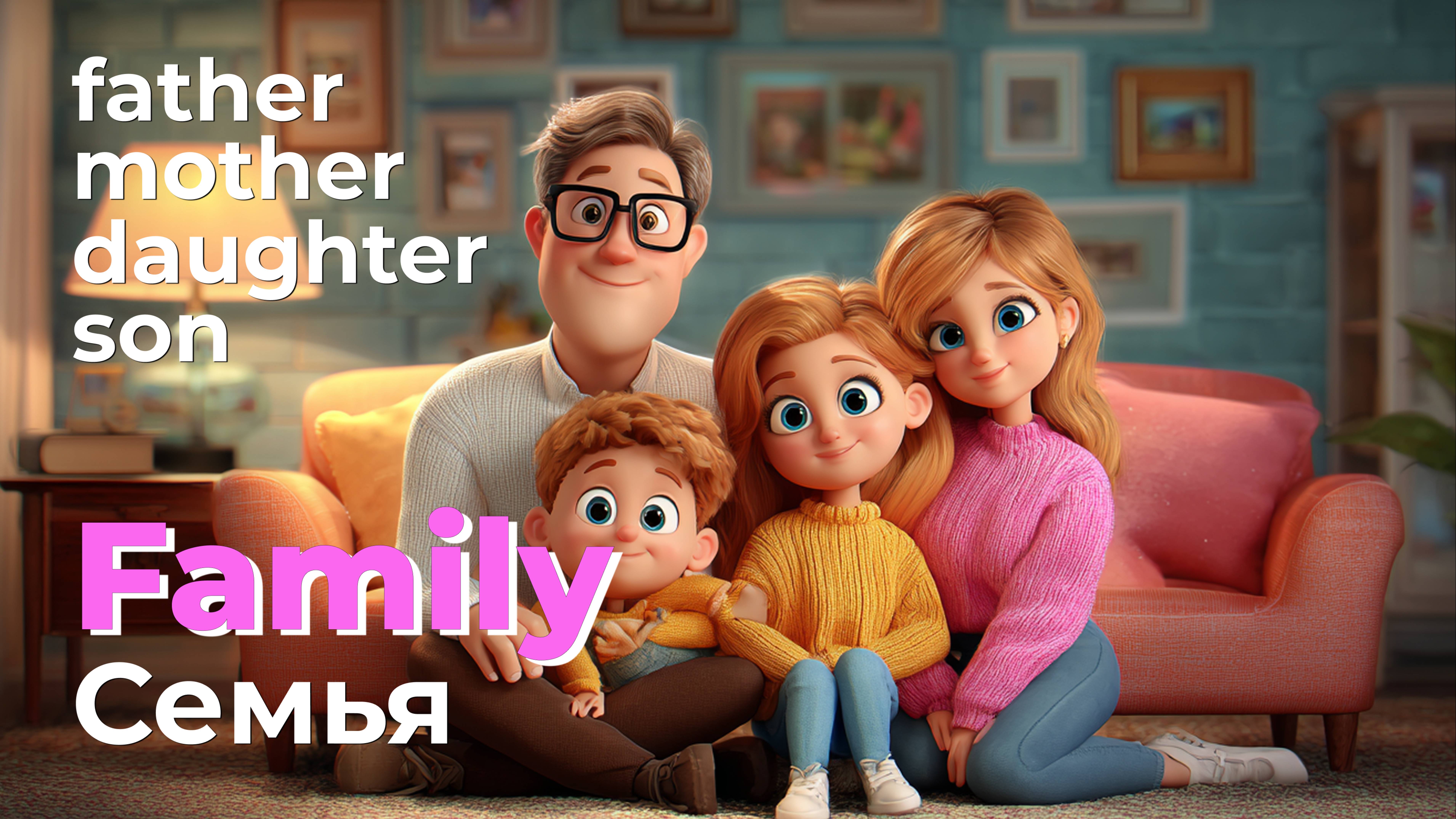 Английский для детей: учим слова на тему "Семья"