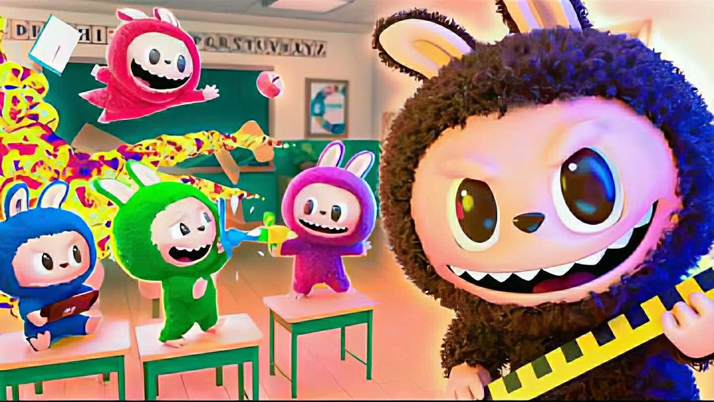 Приключения Лабубу в школе. Labyby at school