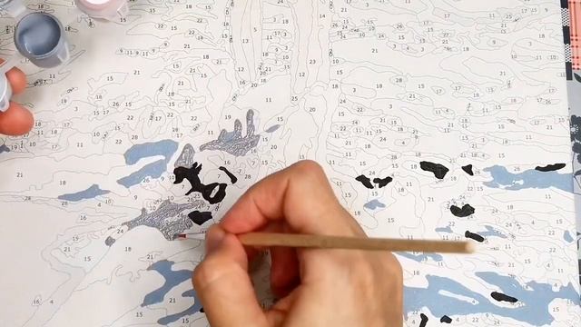 Раскрашивание картины по номерам Девушка на море Арт терапия. Видео 2