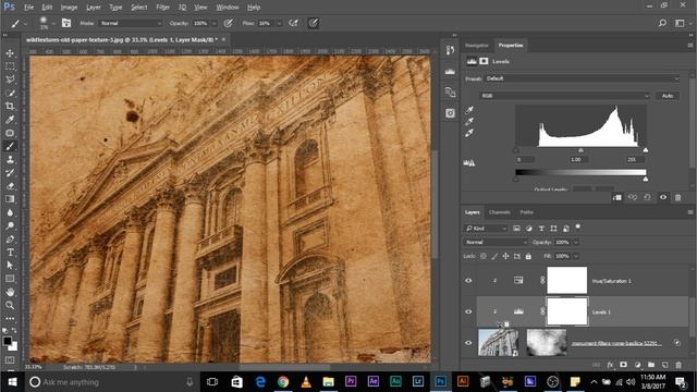 Использование 3D для создания текстуры старой бумаги в Photoshop
