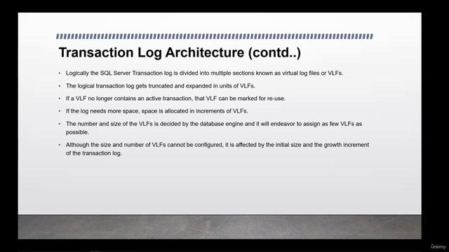 dba_8.5. Operation and working of transaction log