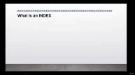 dba_6.17. What is an INDEX