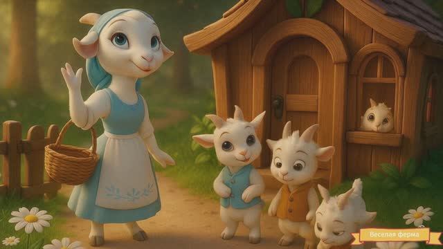 Волк и семеро козлят|Детские мультики|Детские сказки😊🐾