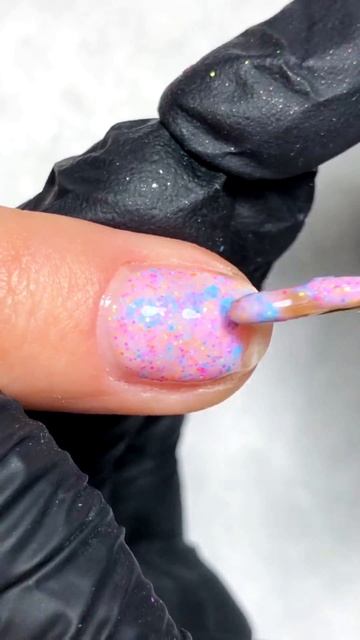 Как сделать новый цвет твердого геля для укрепления ногтей? | Блестки на ногтях | Замес геля