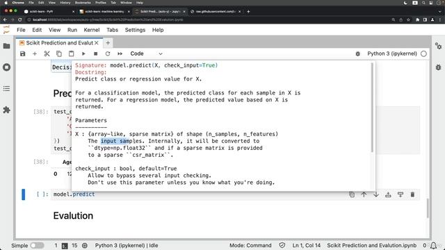 404. Предсказание целевых значений с помощью модели.