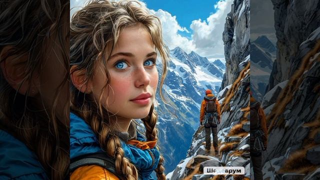 Голубые глаза.