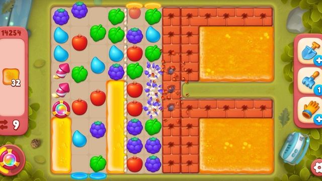 Gardenscapes прохождение уровня 14254 красный уровень