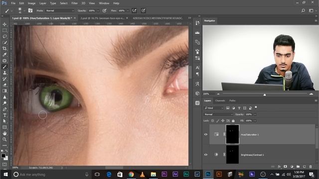 Как креативно и естественно раскрасить глаза в Photoshop