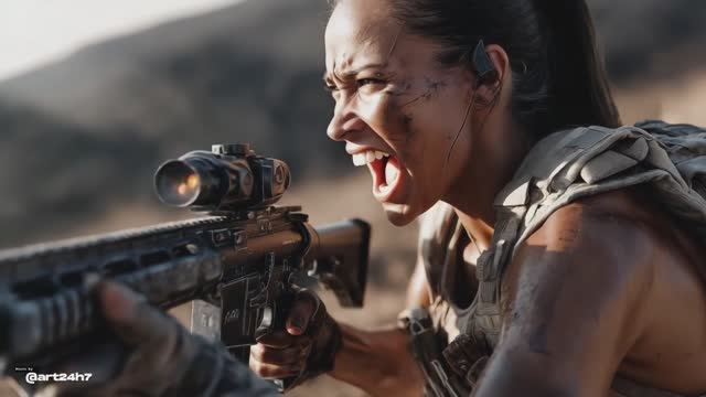 Battle Between Humans and Machines — Music Video in a Glitchy Space Disco Style