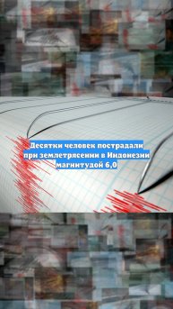 Десятки человек пострадали при землетрясении в Индонезии магнитудой 6,0