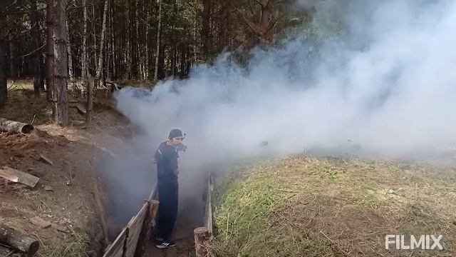 На съёмках  фильма о истории Кургана.Гражданская война.