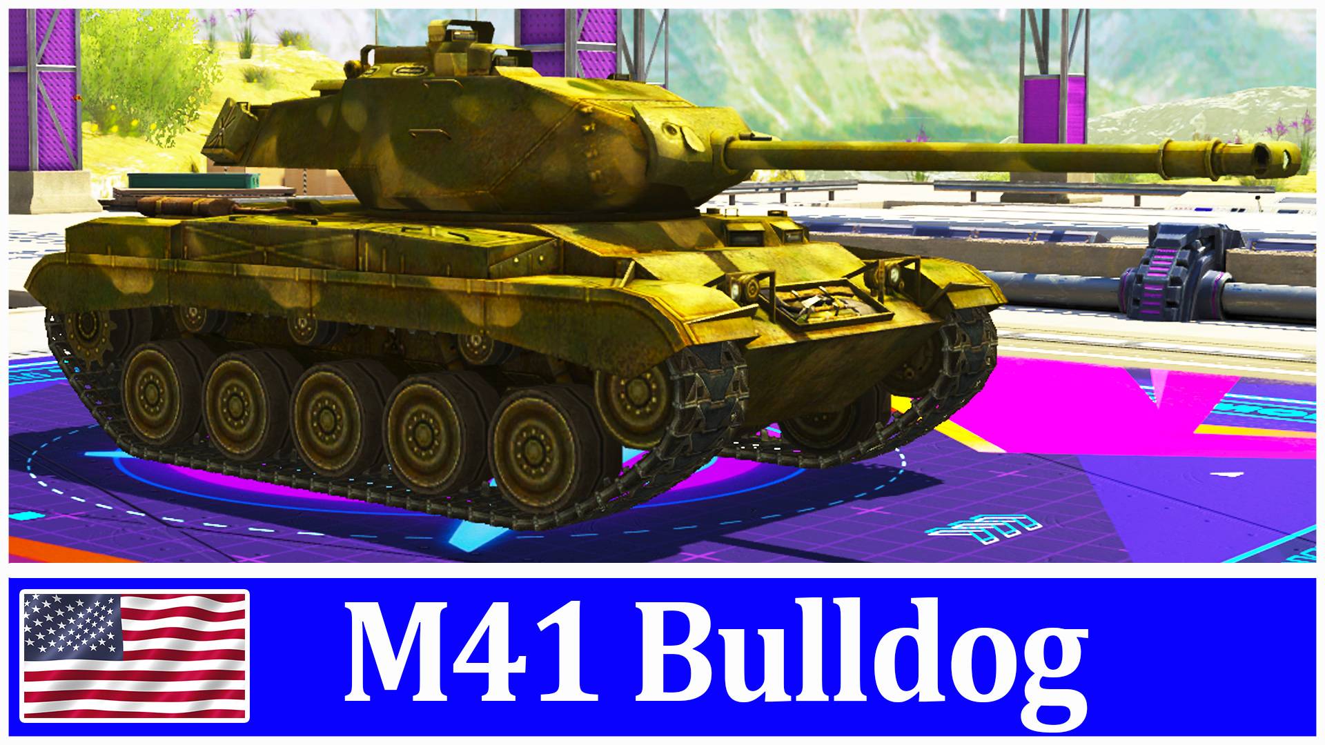 M41 Bulldog (7 ур., 75% экипаж). Качаю Sheridan. Пабгер в Tanks Blitz
