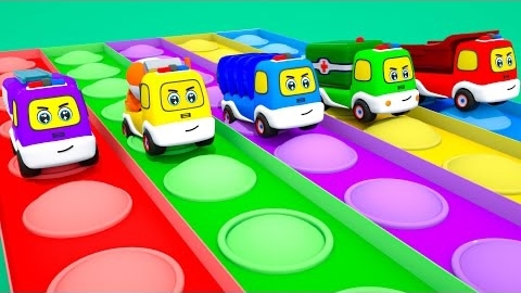 «Колёса автобуса» + «Бинго» Pop It Красочные детские песенки Колёсная поделка