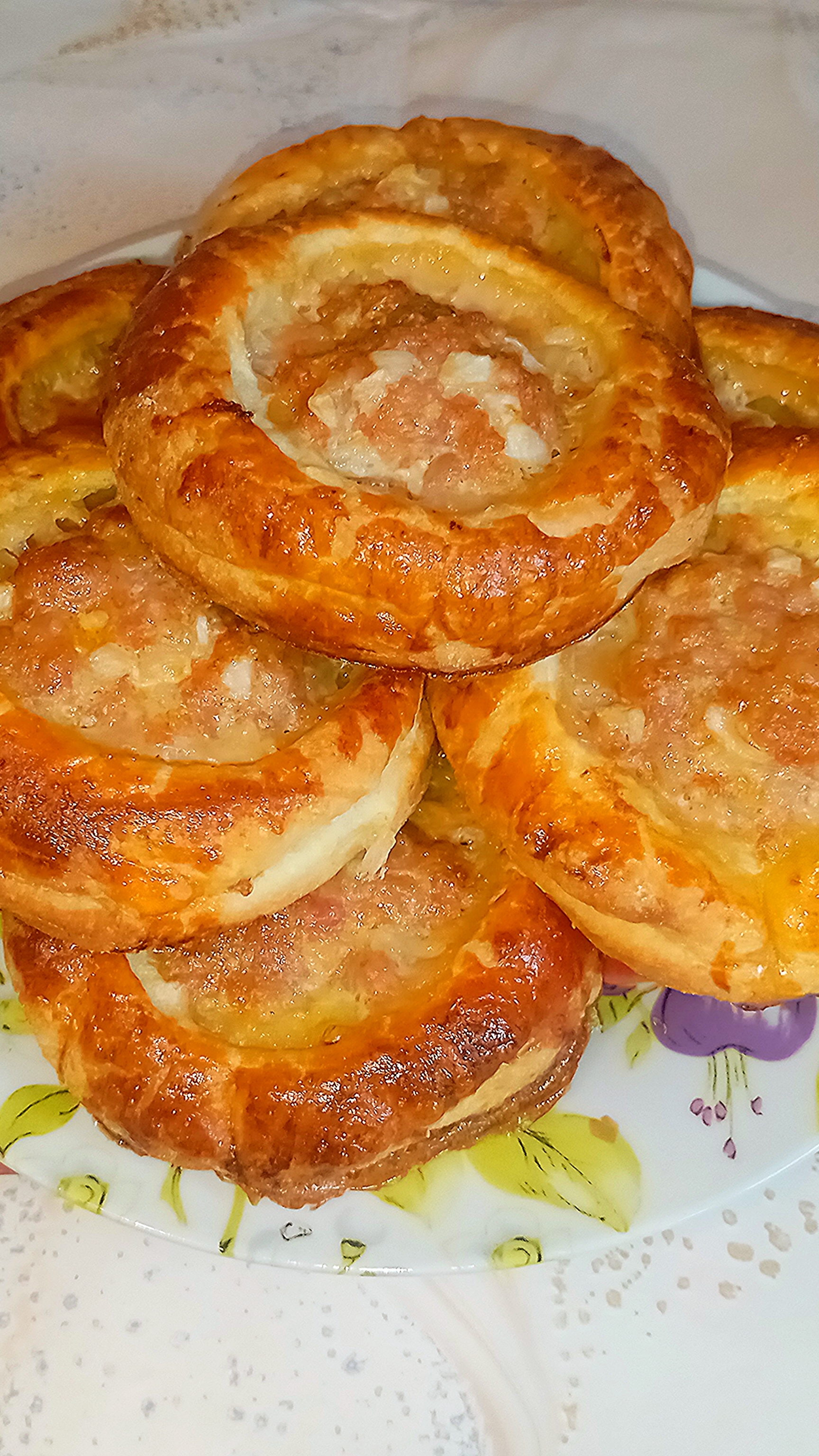 "Гусарики" из слоёного теста#еда#кулинария#рецепты#вкусно#готовимдома