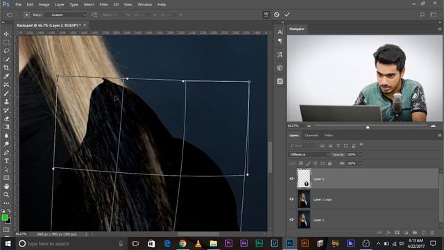 Magic Tool to Extend Hair Automatically in Photoshop
