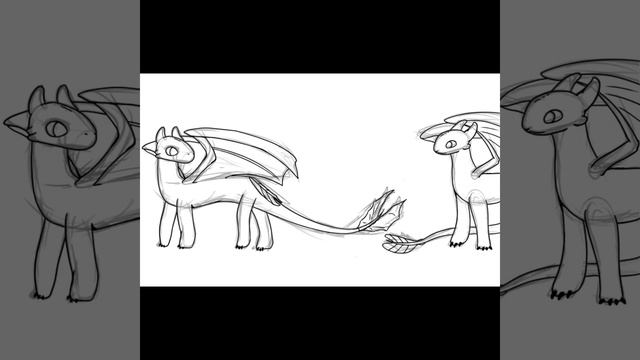 Рисую Беззубика и дневную фурию #art #арт #animalart #drawing #dragons #какприручитьдракона