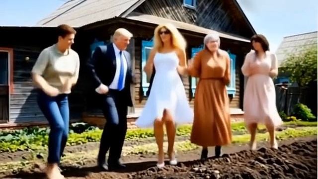 Батька позвал Трампушу в гости... Трампуша согласился... Во картохи накопается... 😁