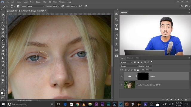 Как добавить контрастности глазам в Photoshop
