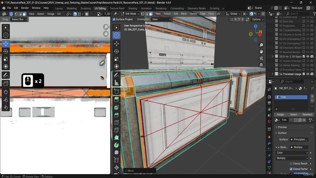 5 -Lesson 57 - Finalizing Trims with UV Mirroring & Snaps