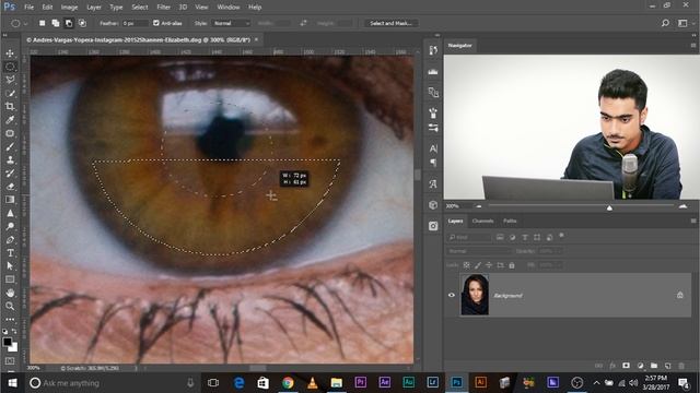 Как осветлить глаза в Photoshop