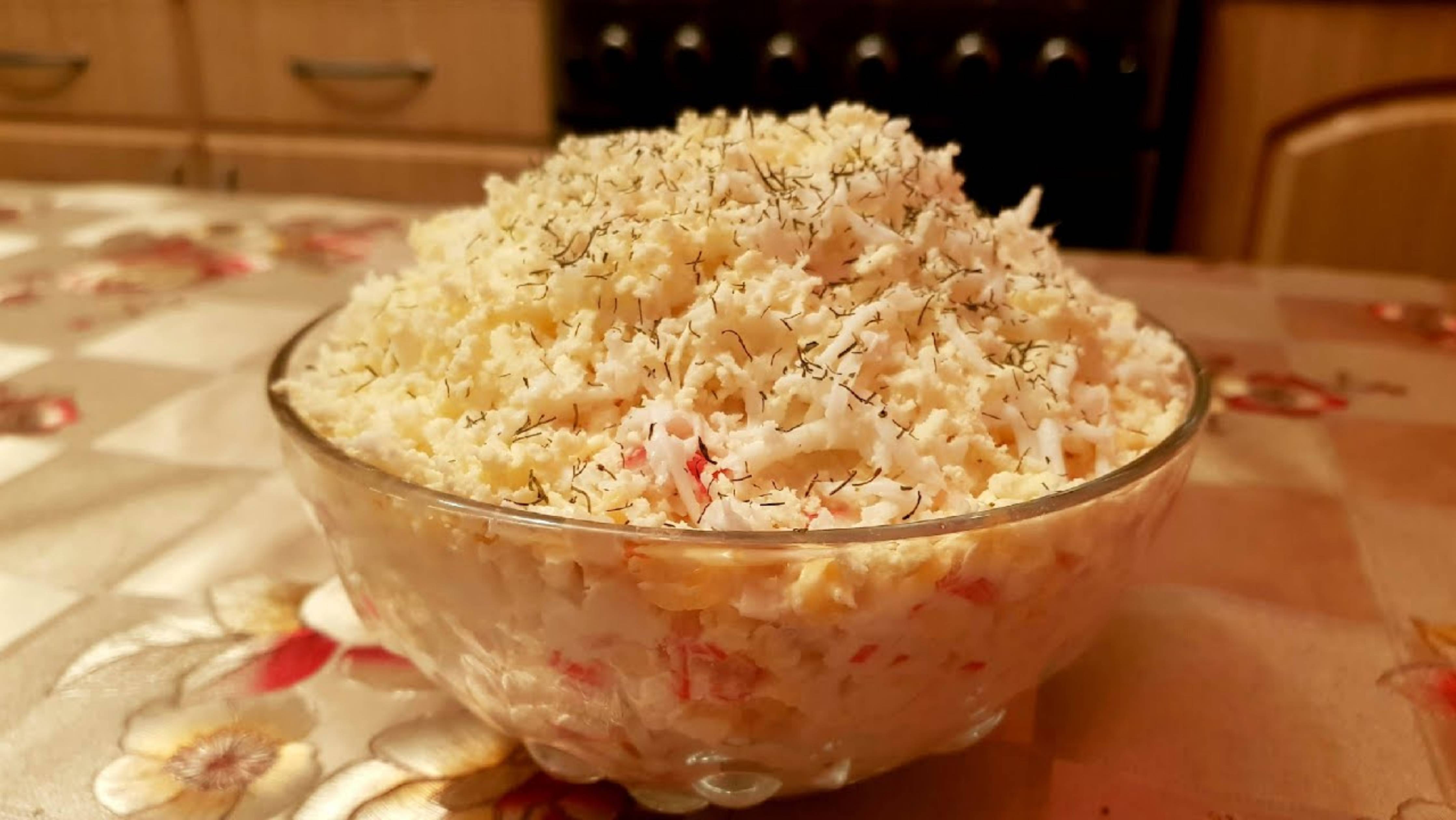 САЛАТ Закуска из КРАБОВЫХ палочек с СЫРОМ Очень просто и ВКУСНО