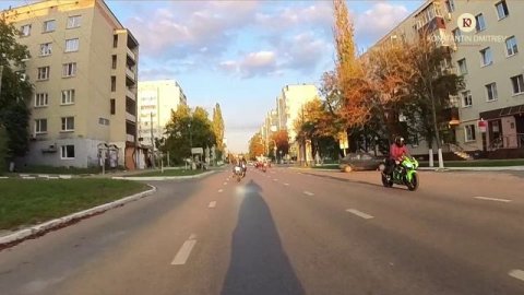 Мотопрохват в Белгороде в классических костюмах