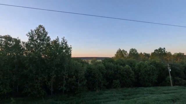 Вид из окна поезда - Река Мокша ранним утром близ Ковылкино