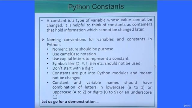 3. Variables --& Constants